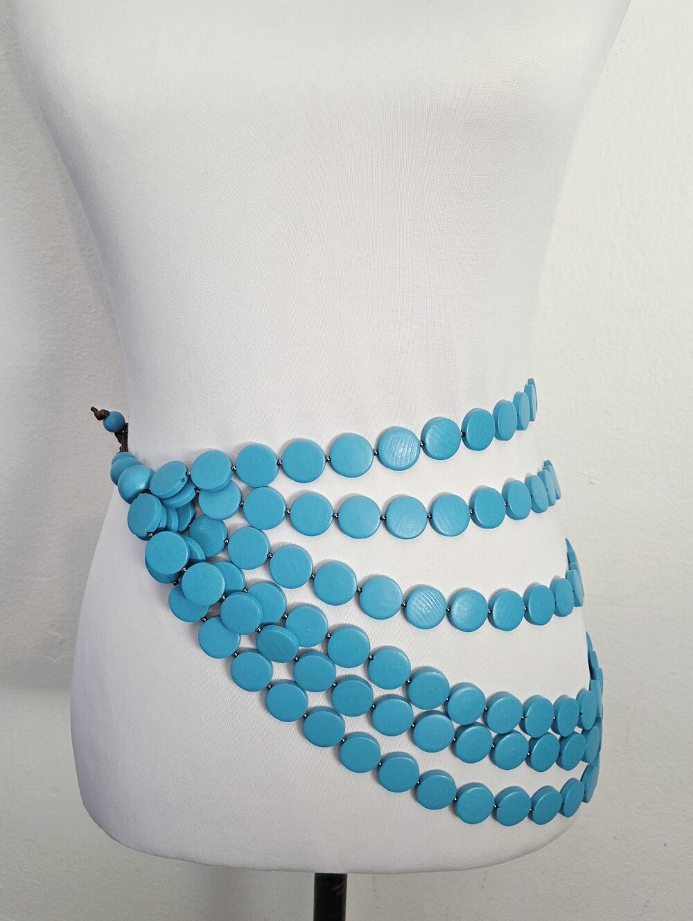Turquoise Layered Cover Up Belt Ties on the side - Picture 3 of 9